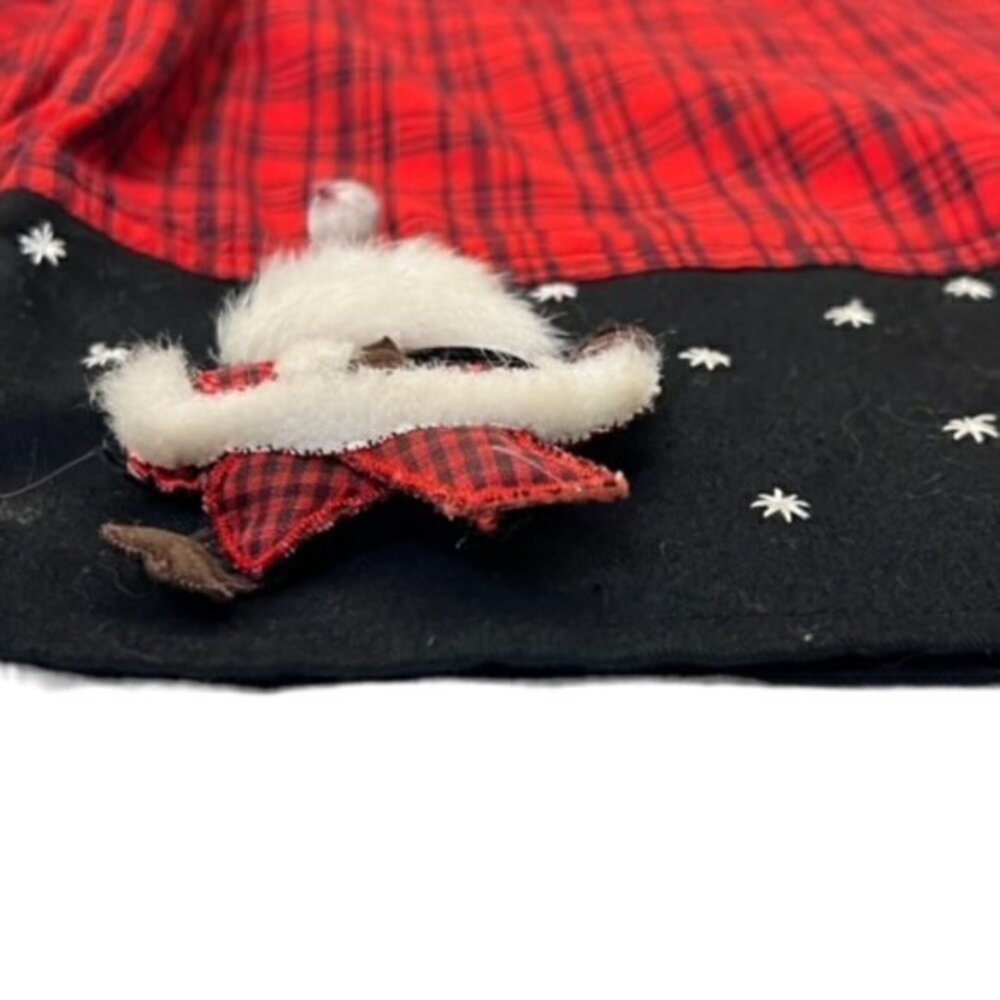 Christmas Shirt‎ Womens Button Up Red Checkered 3D Winter Dolls EUC Lemon Grass - Picture 2 of 12